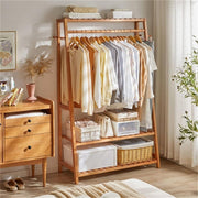 Clothes Rail Rack with Shelves & Hooks, Open Wardrobe