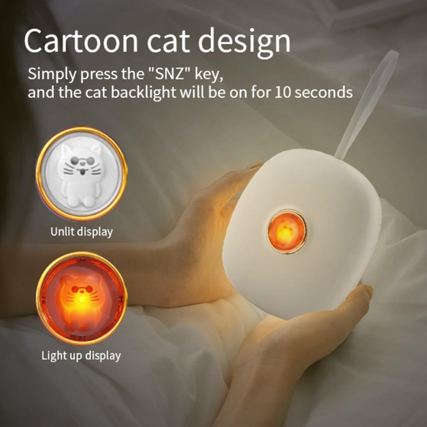 Vibrating Alarm Clock for Heavy Sleepers Deaf Hearing Impaired Travel USB