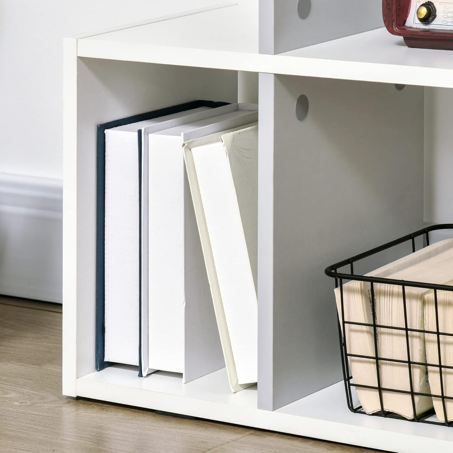 Modern 5-Tier Bookcase with 13 Shelves, Freestanding Storage Unit White