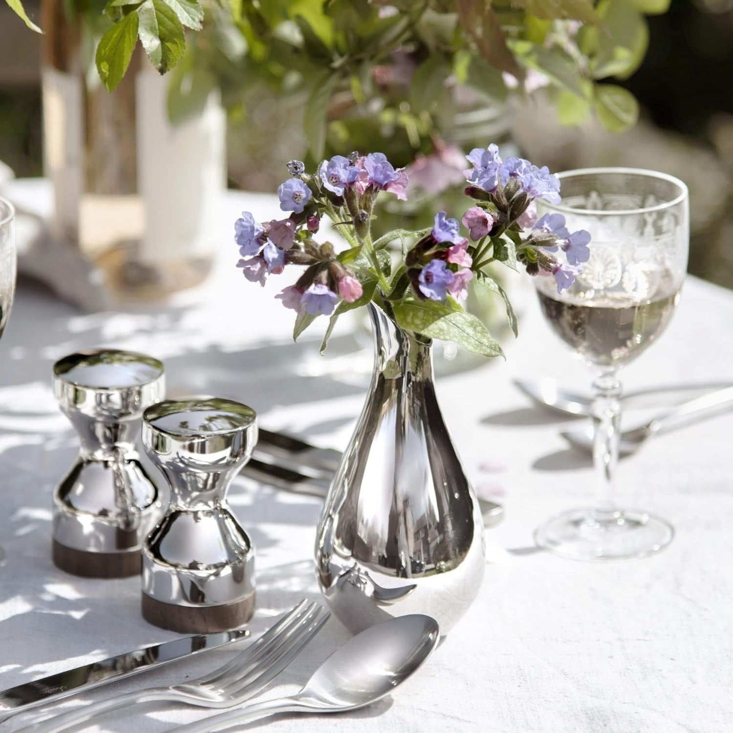 Stainless Steel Decorative Vase Modern Sculptural Home Décor Table Accent