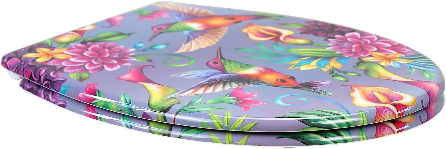Colorful Toilet Seat Soft Close Duroplast Quick Release Top Fix 45x37cm