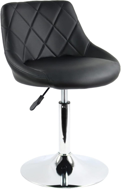 Adjustable PU Leather Swivel Bar Stool | Low Counter Breakfast Chair