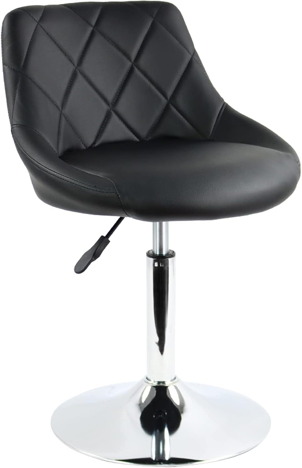 Adjustable PU Leather Swivel Bar Stool | Low Counter Breakfast Chair
