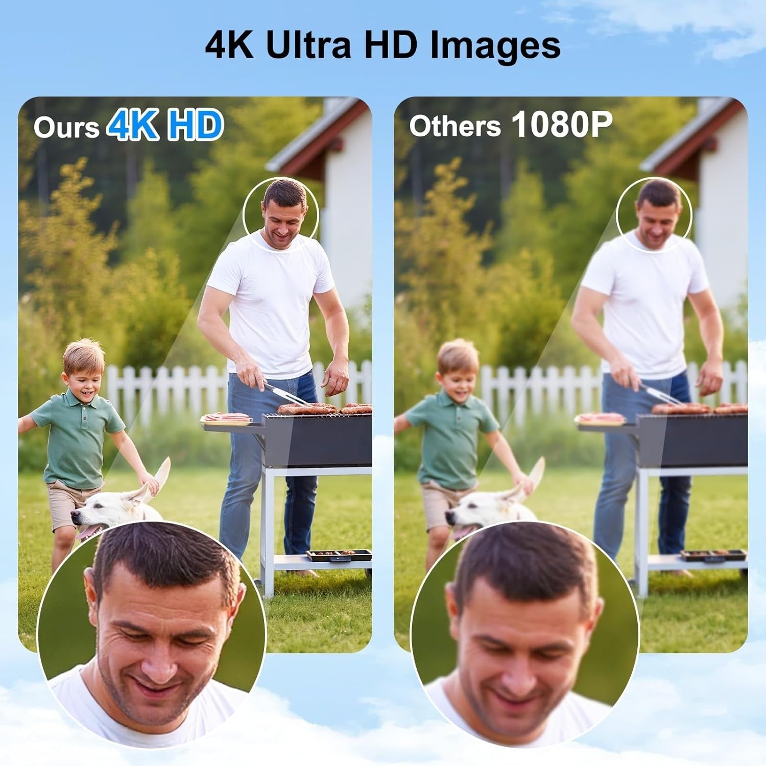 4K Solar Security Camera Wireless Dual Lens PTZ Color Night Vision