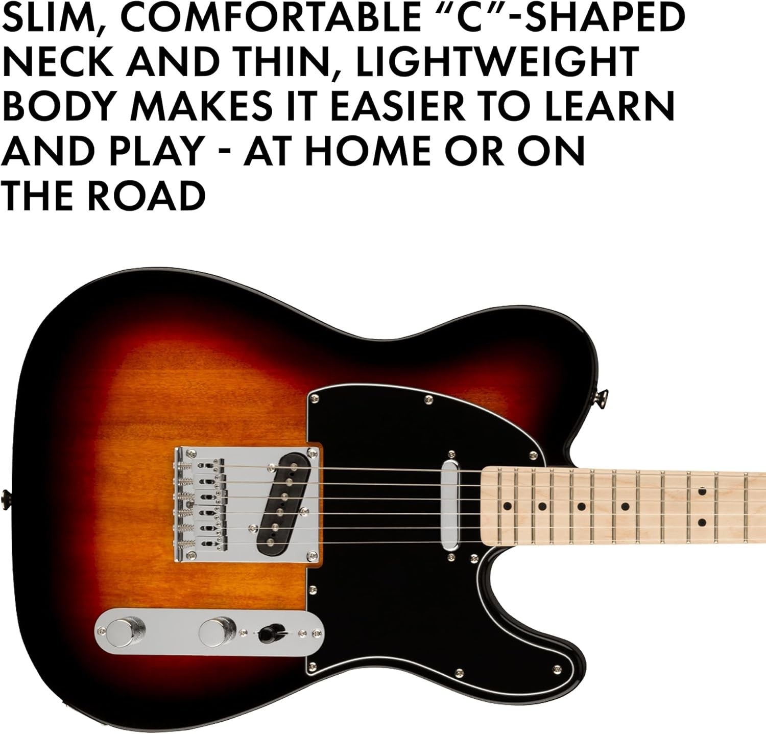 Electric Telecaster Guitar Maple Fingerboard 3 Tone Sunburst