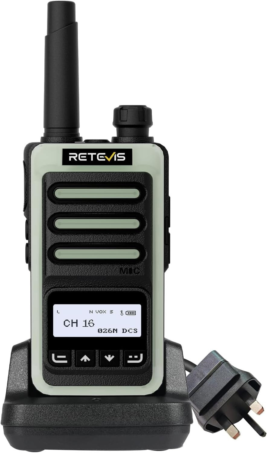 Rechargeable Walkie Talkie LCD Screen Type-C Fast Charging LED Radio