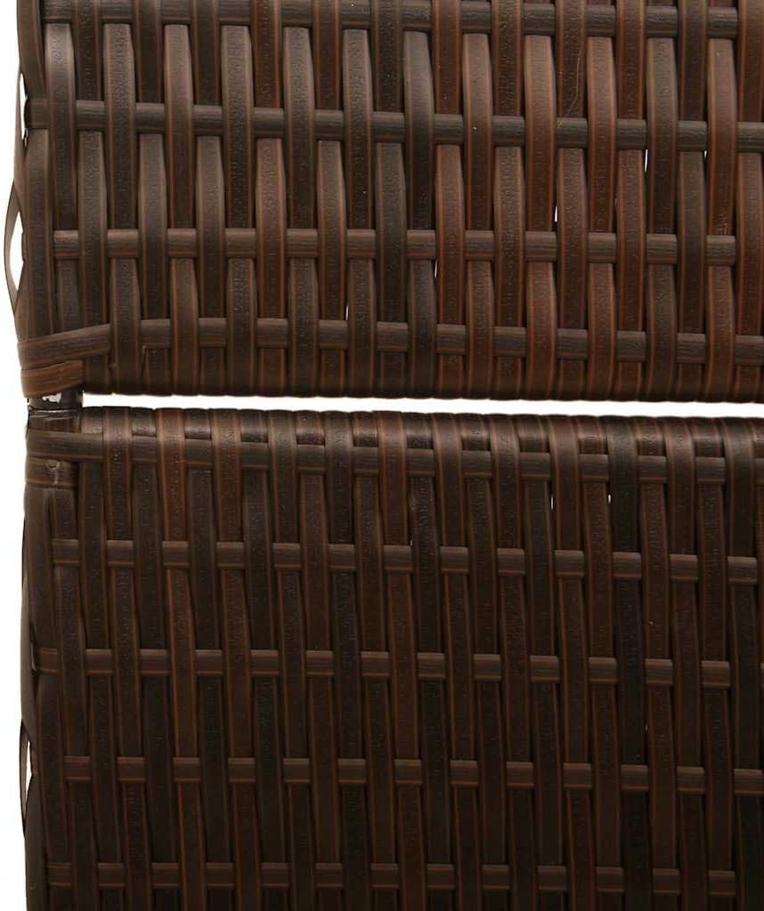 Brown Rattan Folding Room Divider Screen – 4 Panel Privacy Partition 180cm