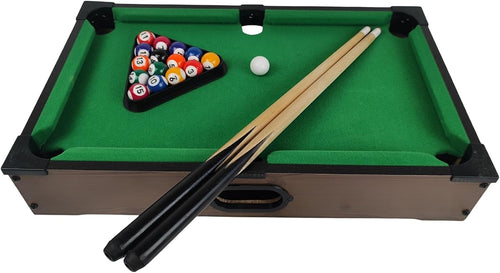 20–25in Tabletop Pool Game Portable Wooden Mini Billiards Set