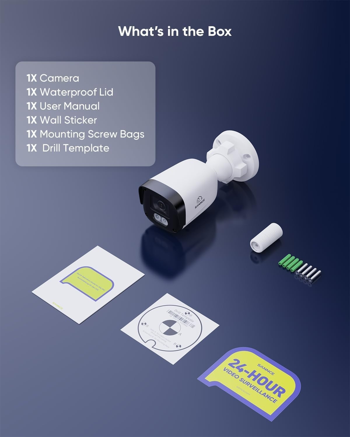 5MP PoE Security Camera Outdoor Two Way Audio AI Detection IP67 CCTV