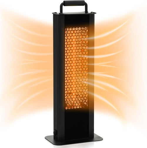 Outdoor Electric Patio Heater 1200W Double-Sided Infrared Waterproof Safe