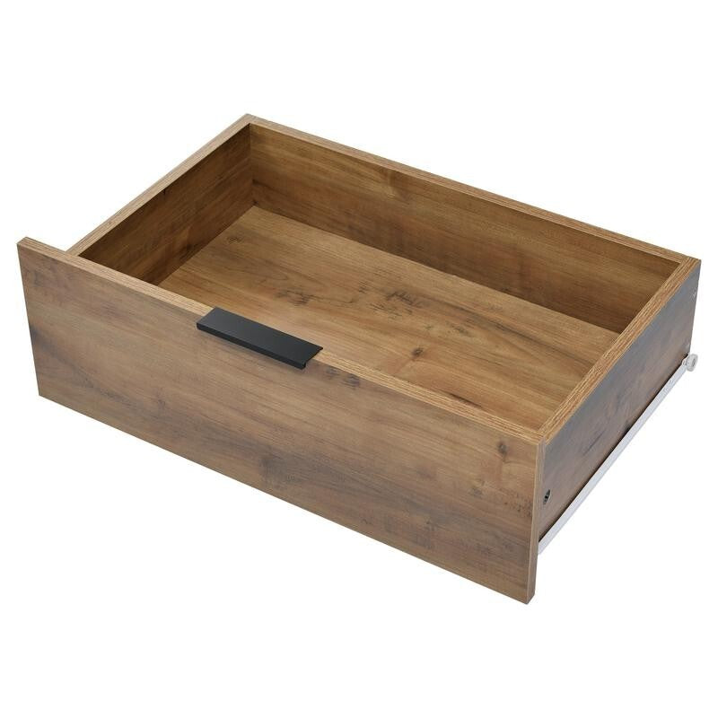Rustic Oak Sideboard Cabinet with 6 Drawers, Chest Storage Unit 120cm