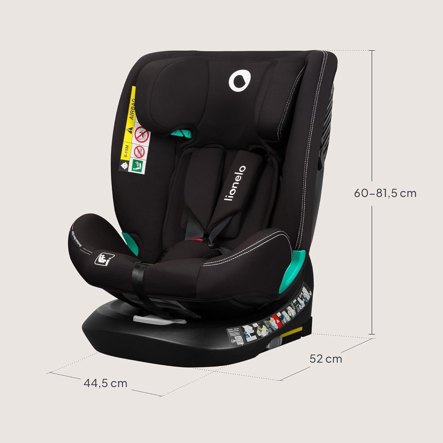 360° Swivel ISOFIX i-Size Baby Car 0–12 Years Rear & Forward Facing