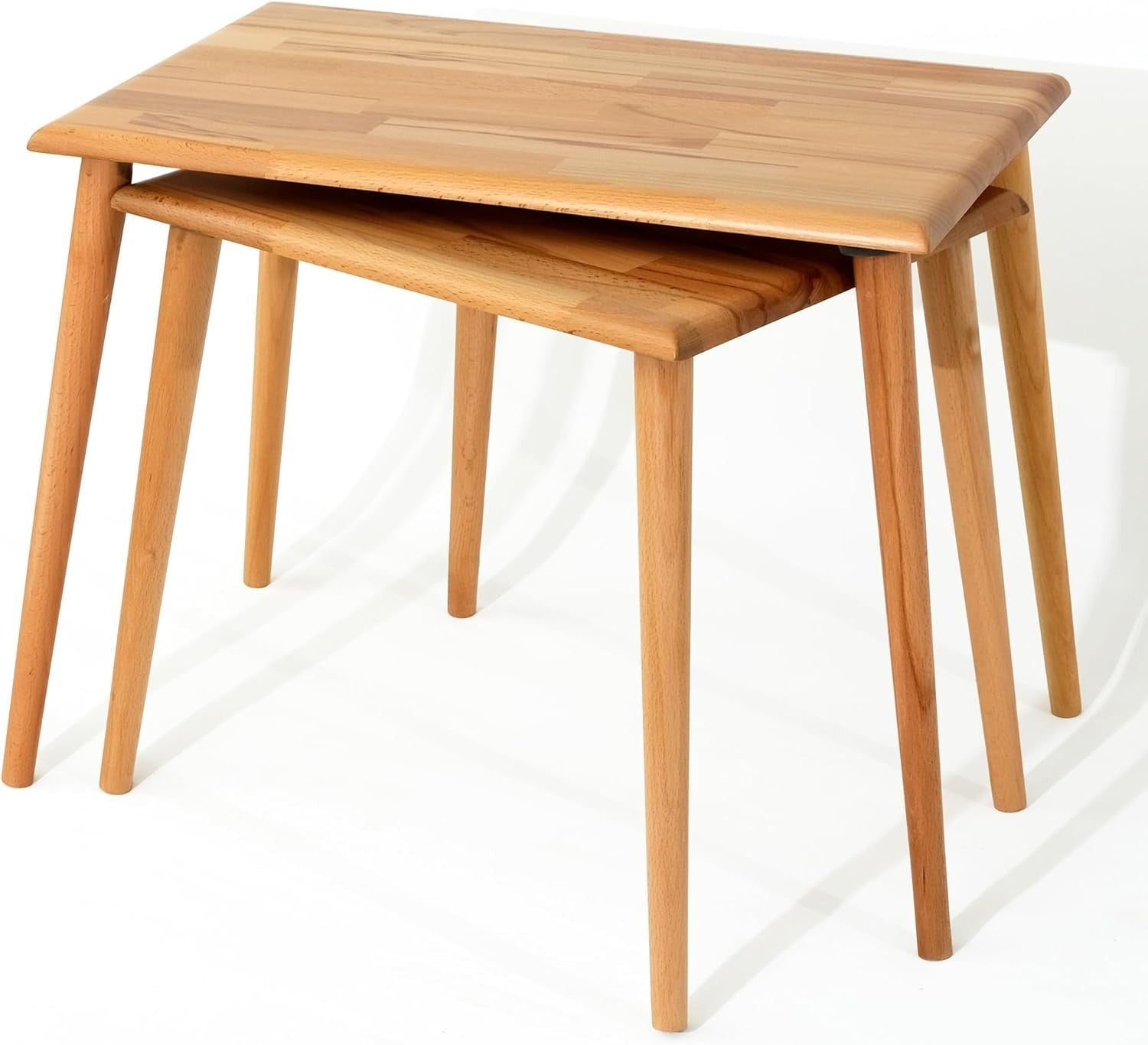 Wood Coffee Table Mid-Century Modern Rectangular Walnut Accent Living Room Desk