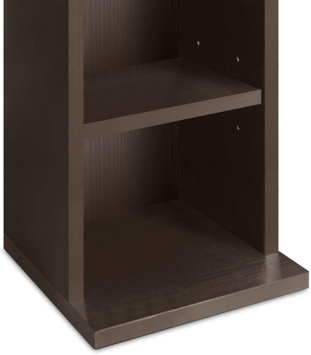 102 CD DVD Storage Tower Rack Adjustable Media Shelf Cabinet Brown