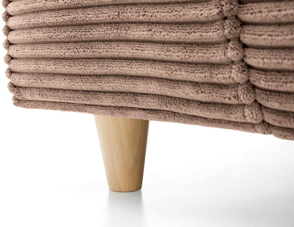 Brown Jumbo Cord L Shaped Sofa | Deep Cushions | Water Repellent Fabric | 4 Seat