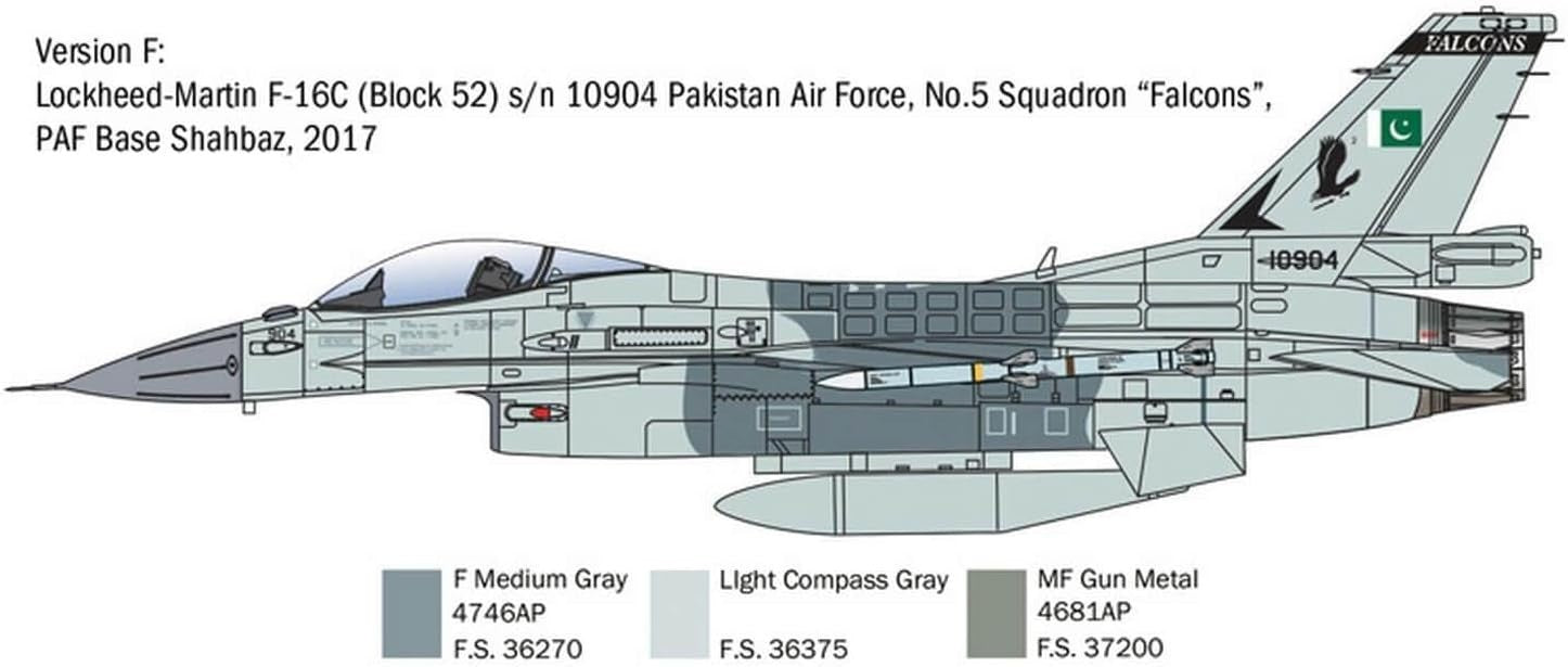1:48 Scale F-16C Fighting Falcon Military Jet Model Kit Detailed DIY Build