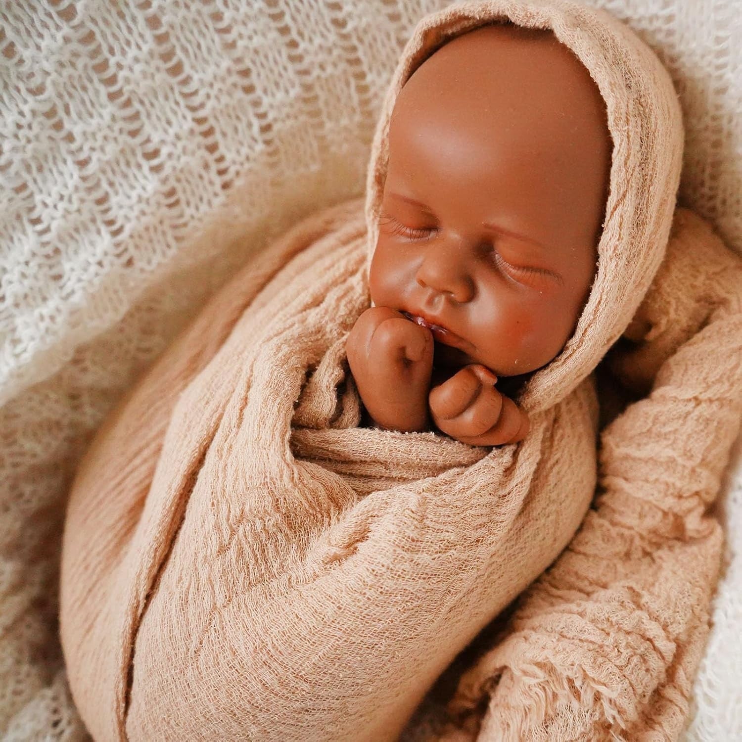 12” Full Silicone Reborn Baby Doll Sleeping Newborn Mini Tan