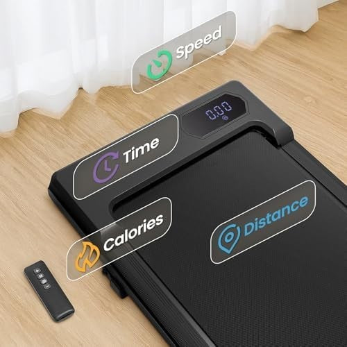 Under Desk Walking Treadmill 1-6KM/H LED Display Portable Home Office