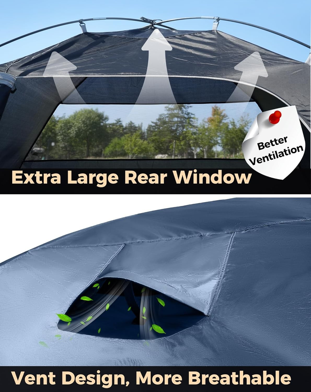 KingCamp 4-Person Dome Tent Waterproof with Porch for Outdoor