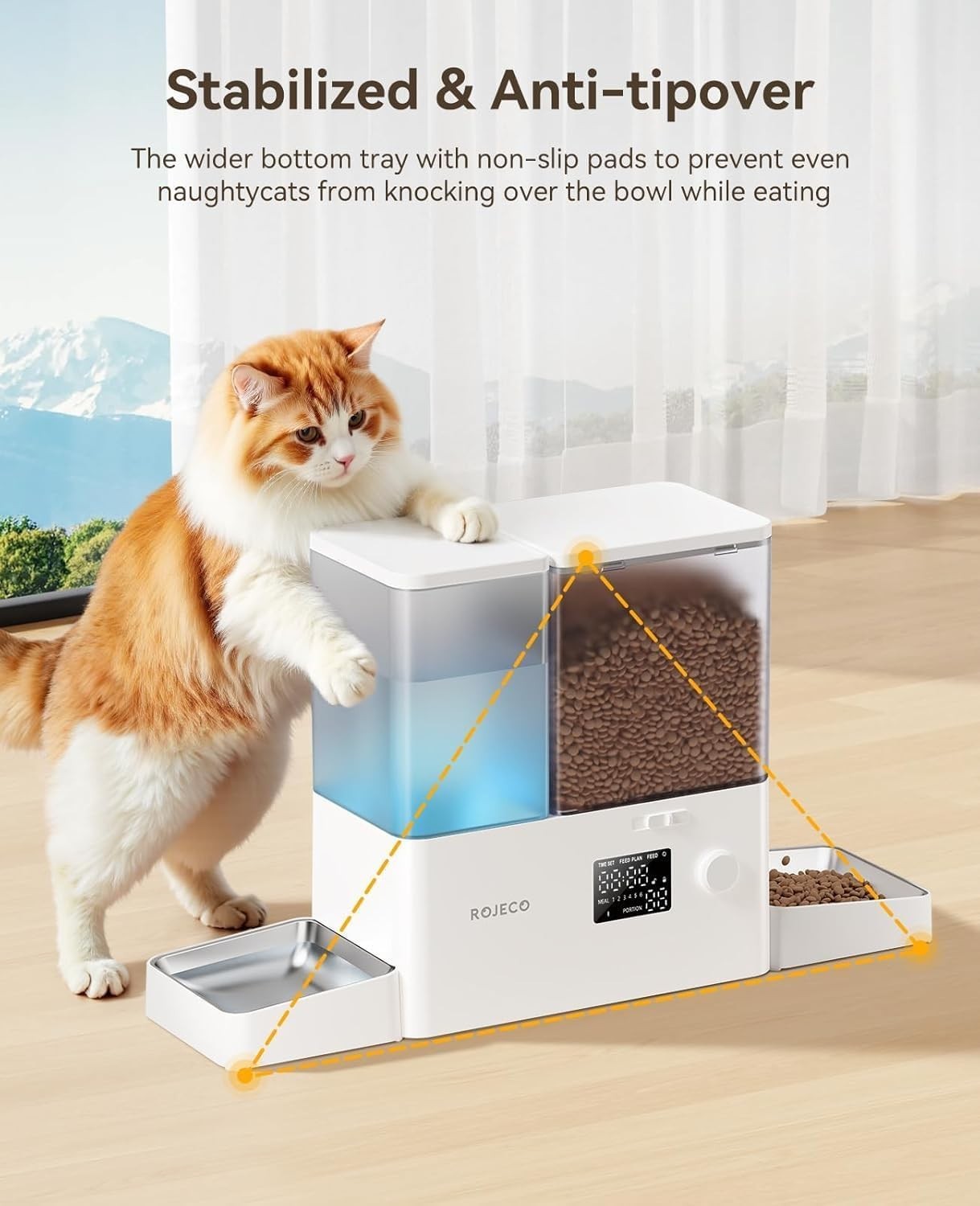 2 in 1 Automatic Cat Feeder Water Dispenser 8.5L Timer Pet Feeder