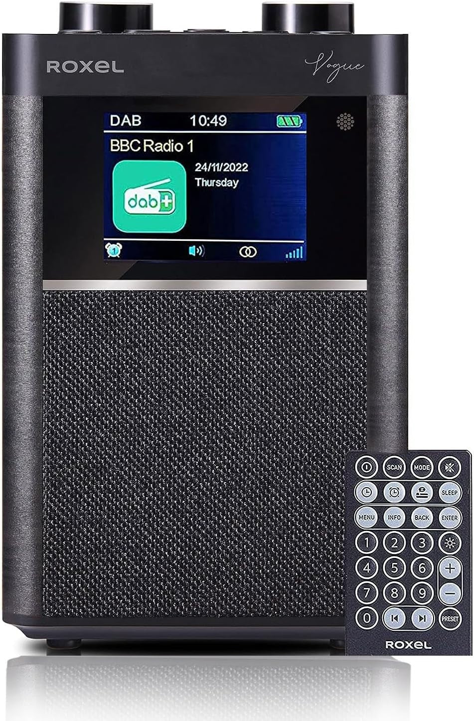 Portable DAB/DAB+ FM Radio Wireless Speaker Alarm USB Black