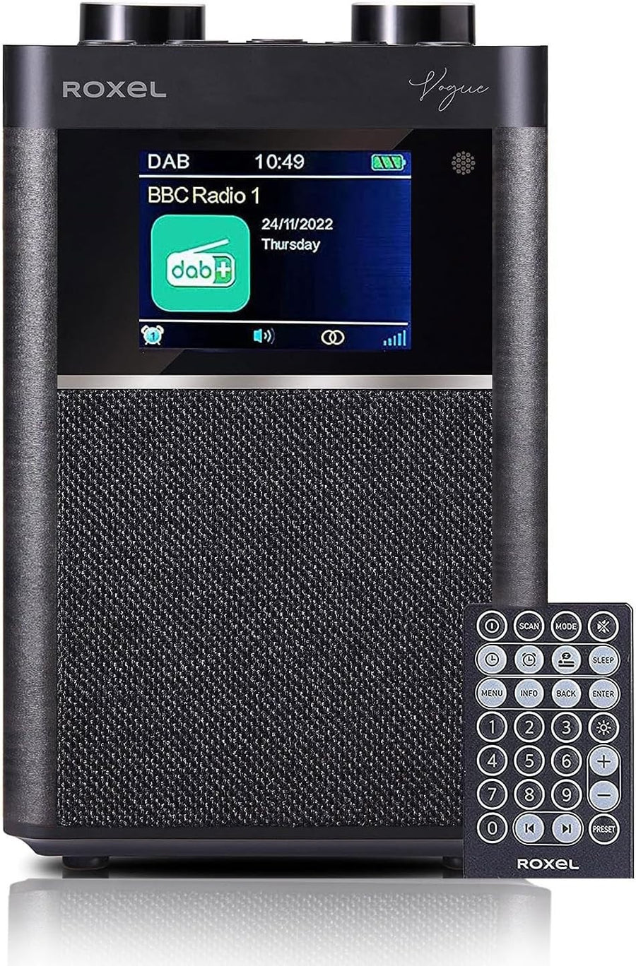 Portable DAB/DAB+ FM Radio Wireless Speaker Alarm USB Black