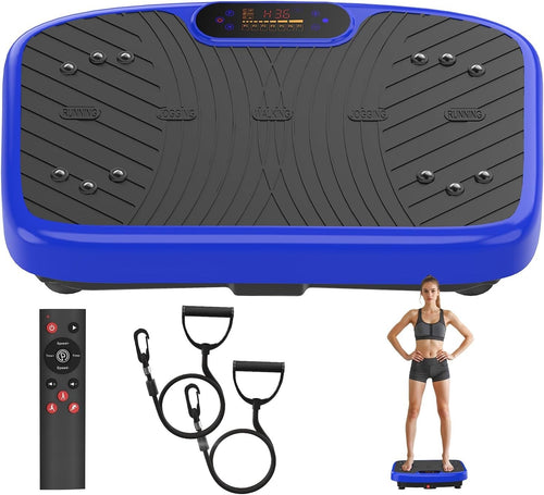 Blue Vibration Plate Exercise Machine 200 Speeds Lymphatic Drainage 450lb