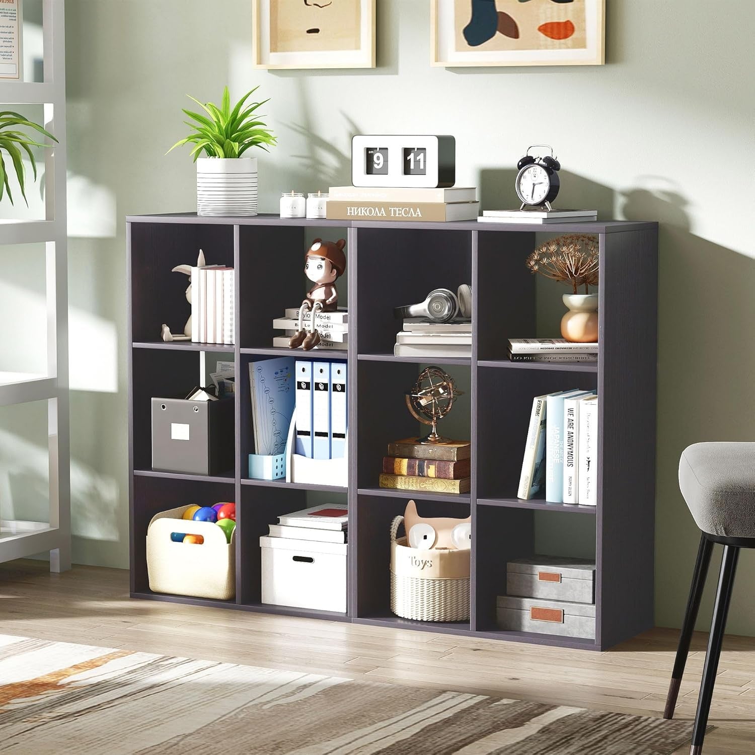 Modern 6-Cube Bookcase Storage Unit Freestanding Display Shelf for Home