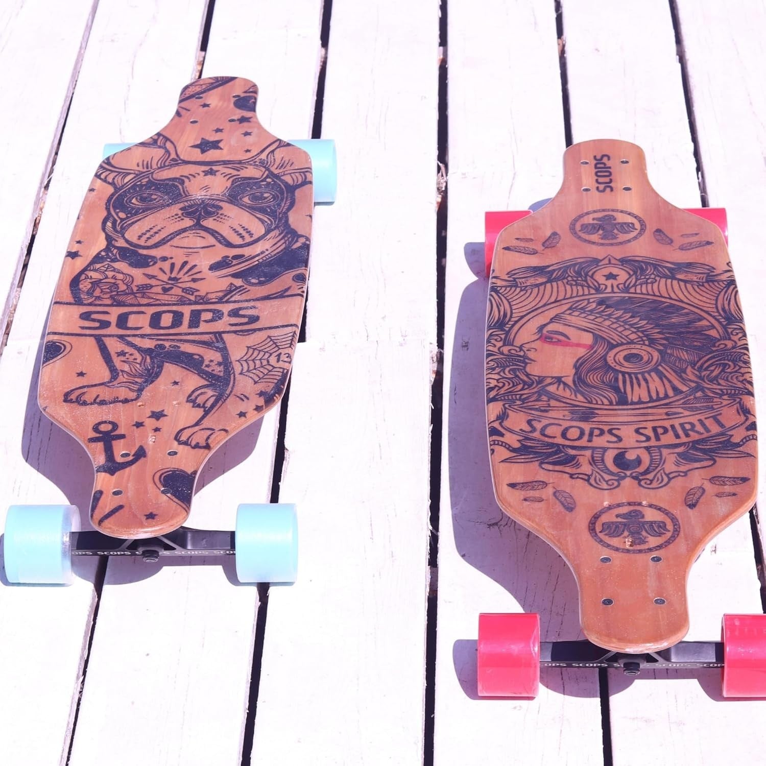 37" Longboard Skateboard with 8-Layer Maple Deck, ABEC-9 Bearings, 78A Wheels