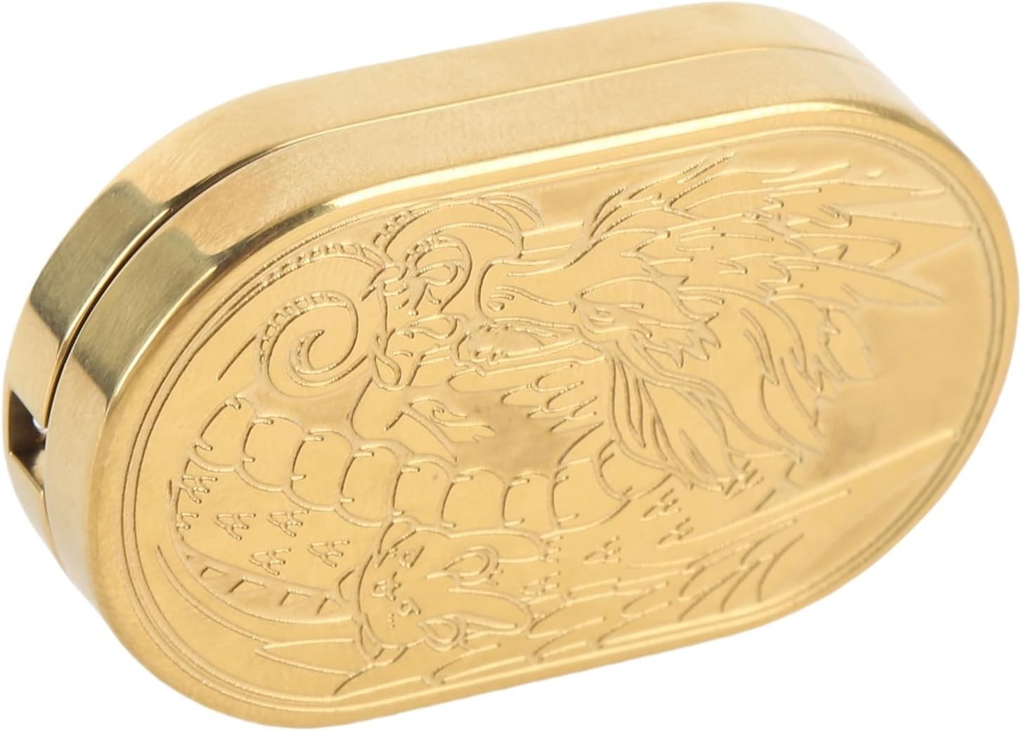 Metal Push Card Fidget Slider Dragon Pattern Stress Relief Pocket Toy