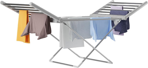 Electric Heated Clothes Airer 20 Heated Bars Folding Indoor Drying Rack 15kg