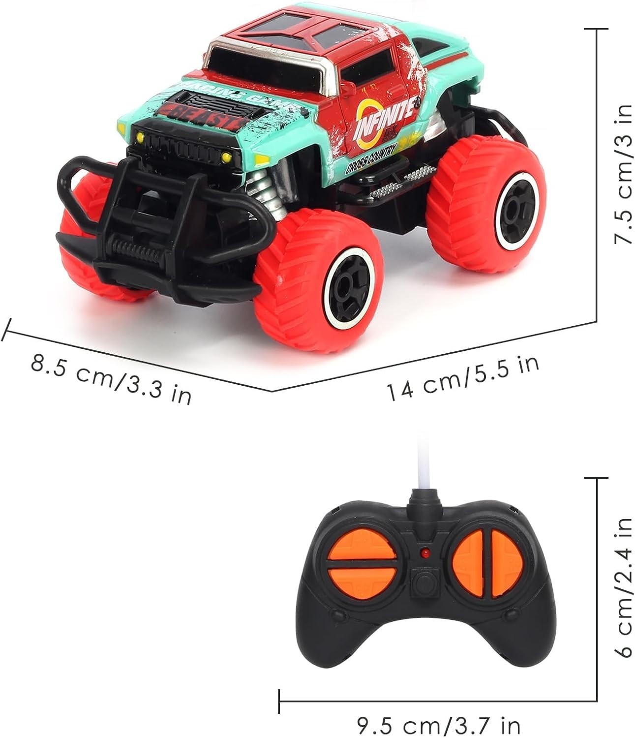 Mini RC Car for Kids, 4-Channel Off-Road Remote Control Truck Toy