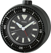 Black Silent Analog Alarm Clock Snooze Bedside Night Clock Compact