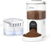 Automatic Cat Feeder Water Fountain 4.5L Food 2.5L Timed Pet Feeder