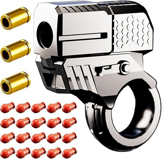 Alloy Finger Fidget Ring Launcher Pop Action Stress Focus EDC