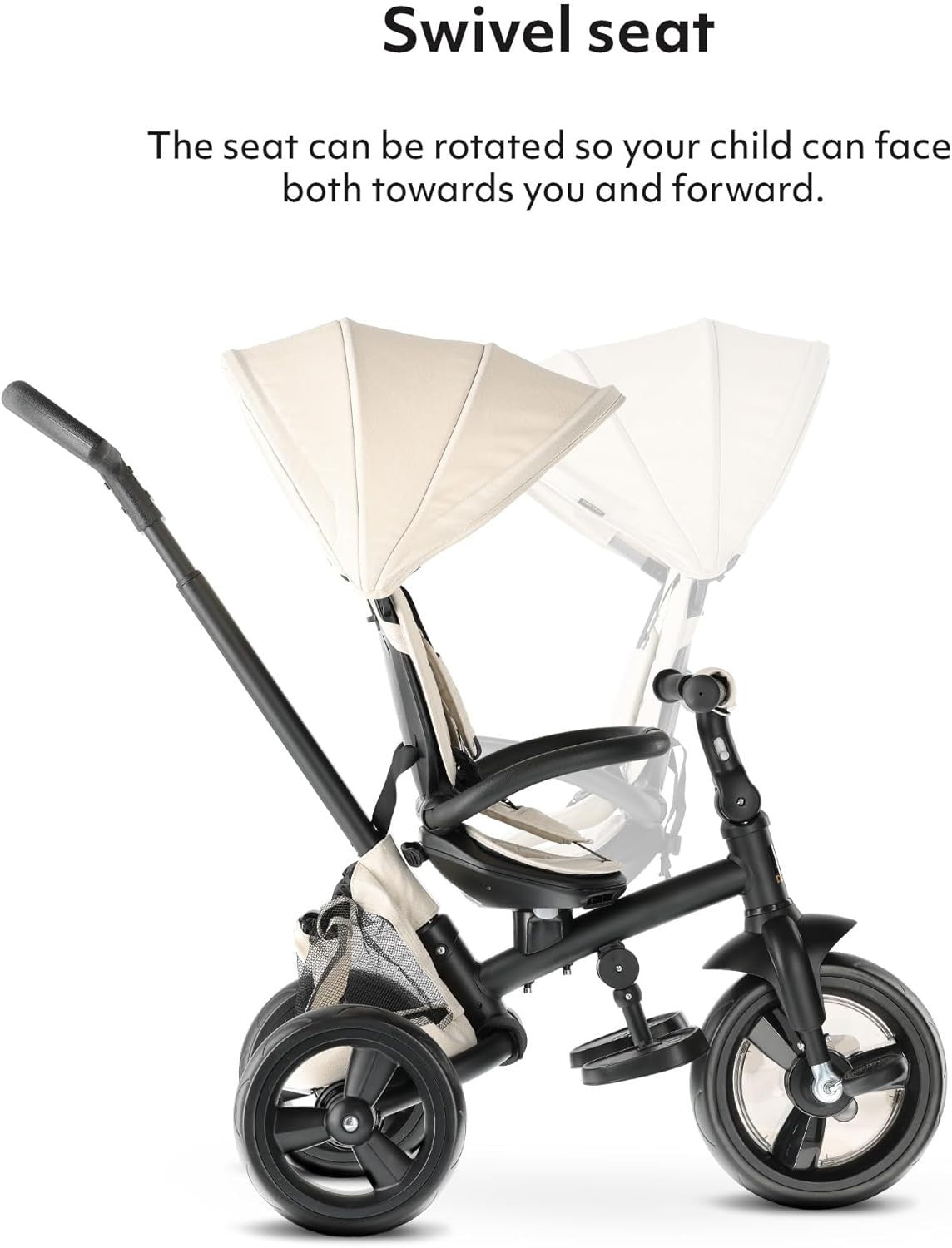 5 in 1 Foldable Baby Trike Push Handle Swivel Seat Canopy 9M-4Y