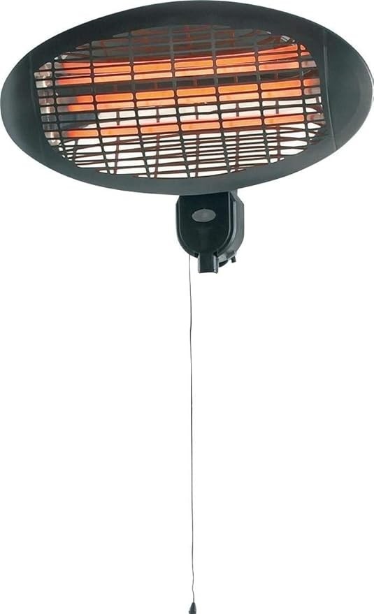 Wall Mounted Electric Patio Heater 2000W Outdoor Waterproof Instant Heat