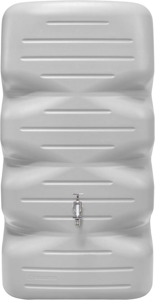 340L Concrete Grey Square Garden Water Butt – Rainwater Storage Tank