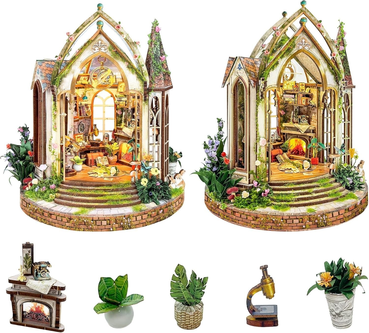 DIY Miniature Wooden Dollhouse Kit – Creative Tiny Room Furniture Set