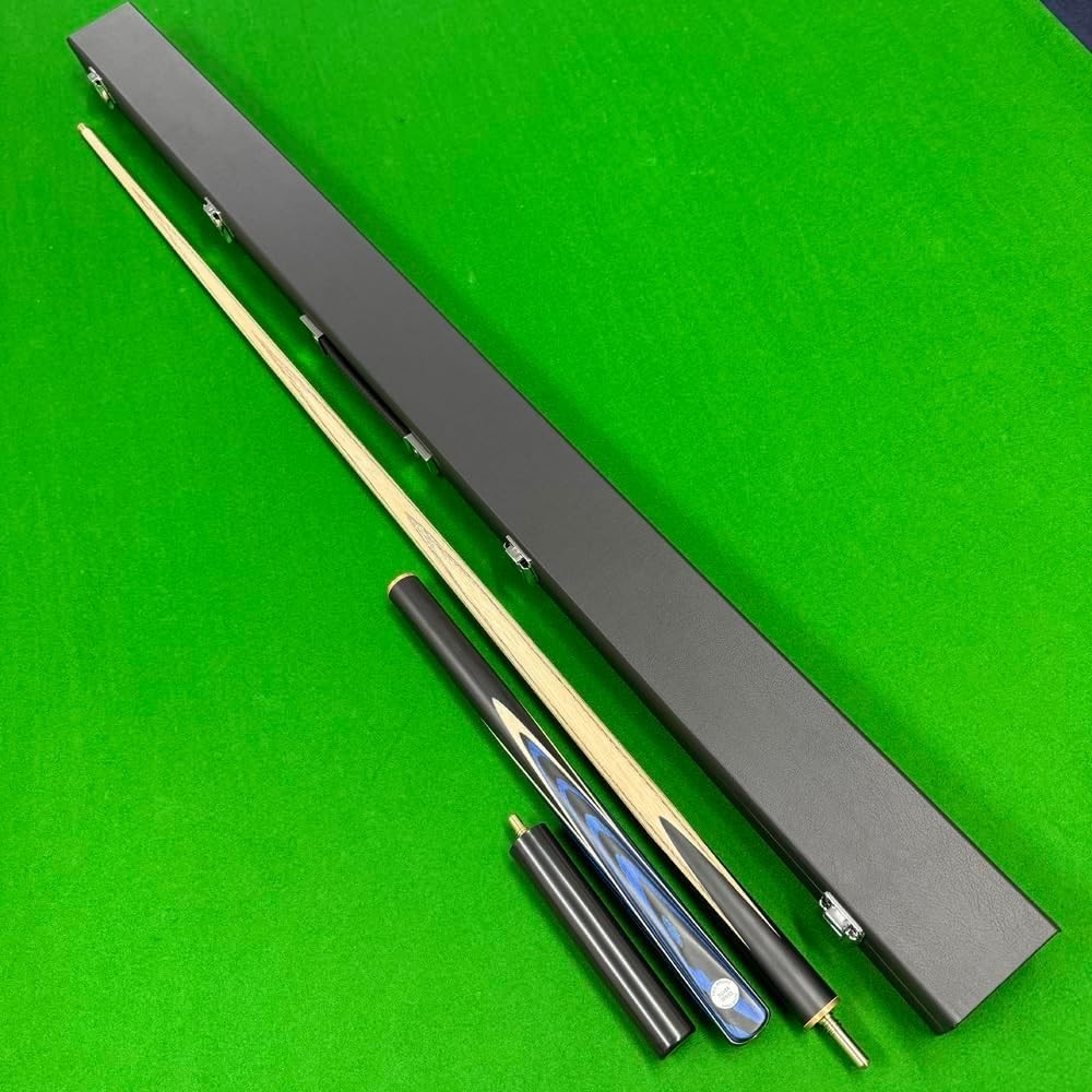58 Inch Snooker Pool Cue 9.4mm Tip 18oz Blue Black Case Mini Butt
