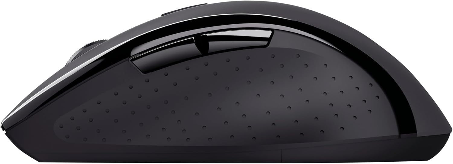 Wireless Mouse 6 Button Adjustable DPI 10m Range USB Black