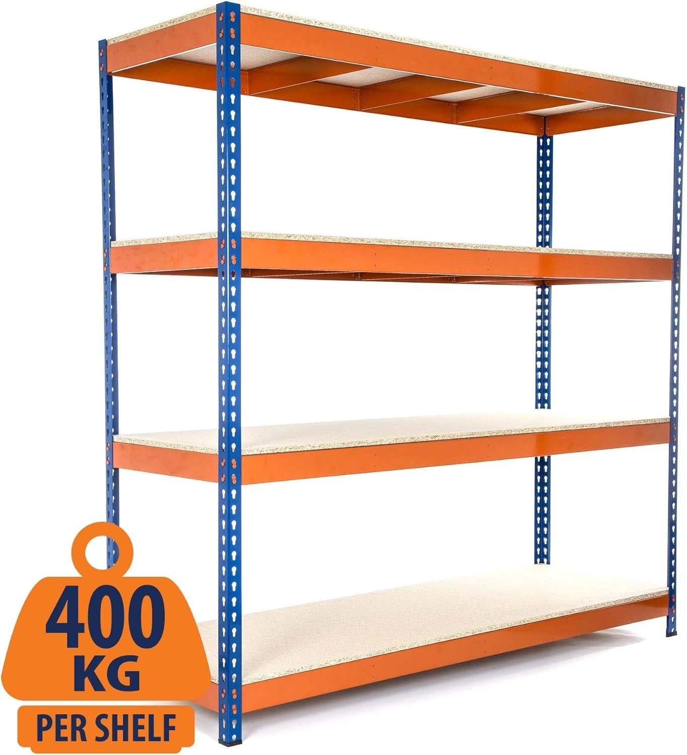 Heavy Duty 4-Tier Corner Garage Shelf 400KG per Shelf 180x180x60cm