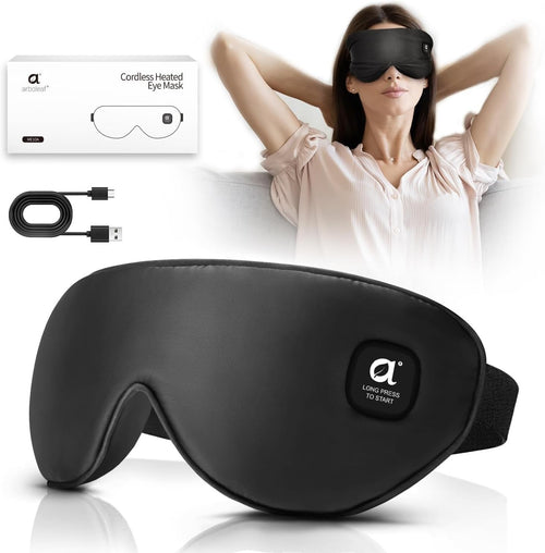 Cordless Heated Eye Mask Dry Eye Relief Blackout Sleep Aid
