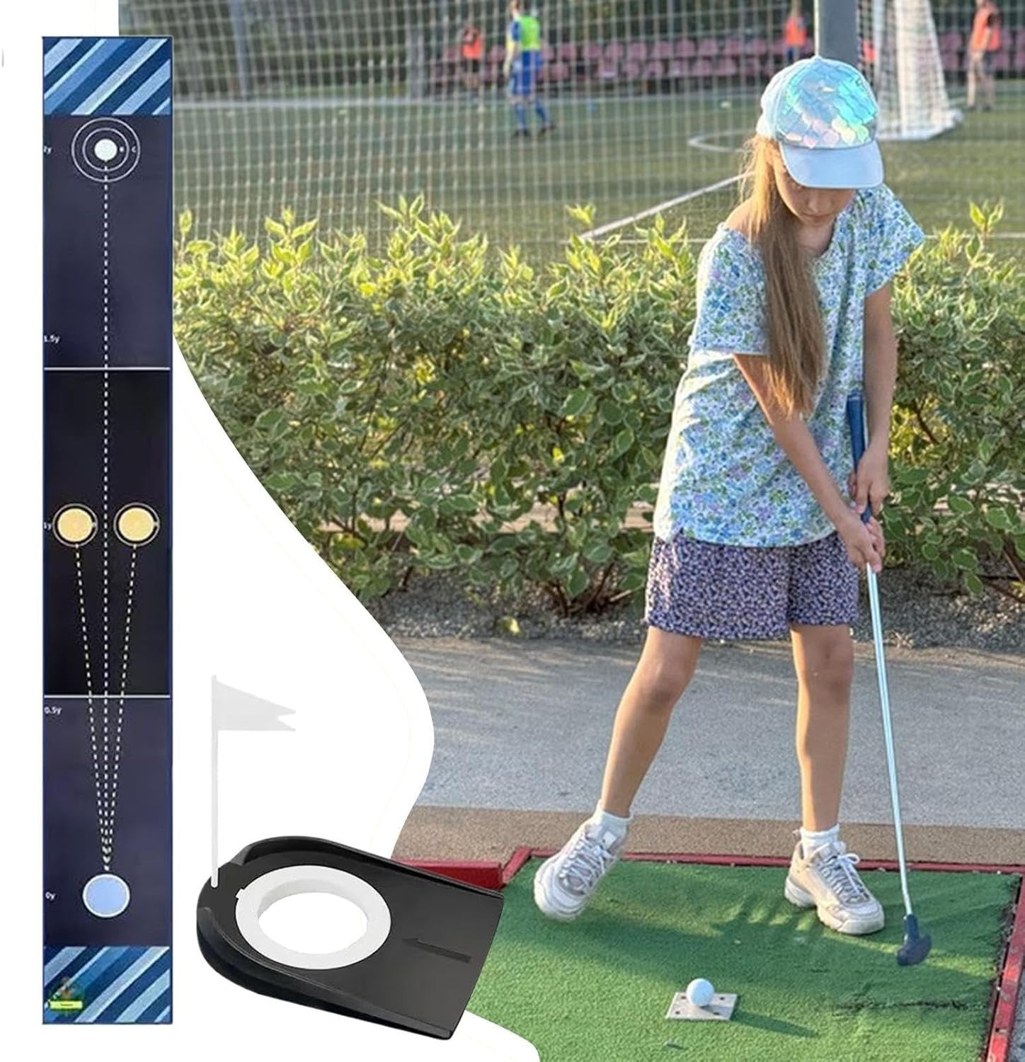 Golf Putting Mat Indoor Training Portable Alignment Non Slip Practice Game\