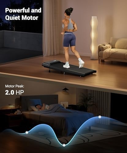 Under Desk Walking Treadmill 1.5-6 km/h Compact Home Office Fitness