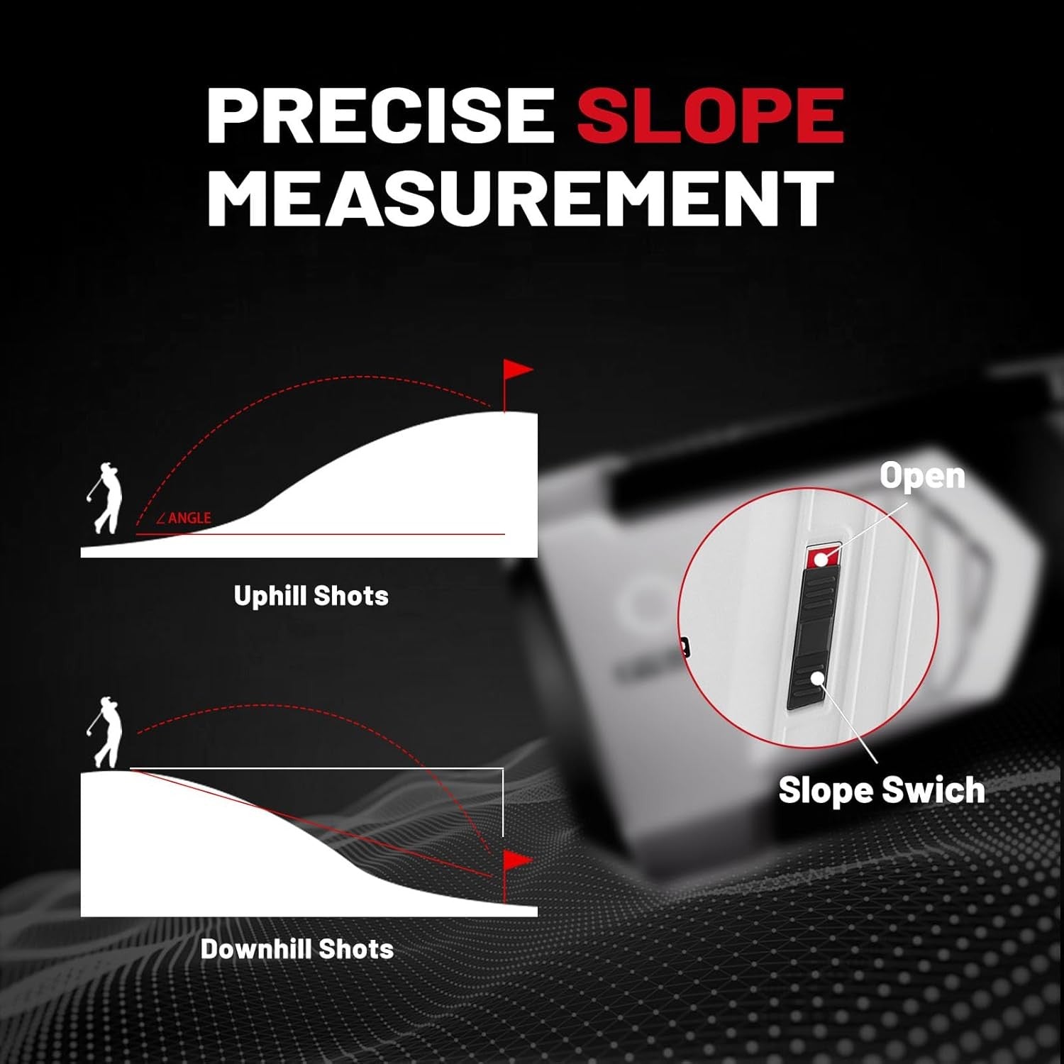 Golf Laser Rangefinder 1300 Yards Slope Flag Lock Magnetic 7X Optics