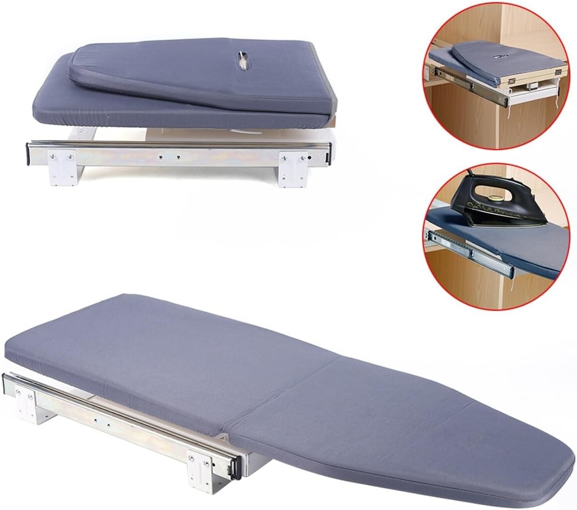 Wall Mounted Folding Ironing Board Cabinet Space Saving Drawer Design