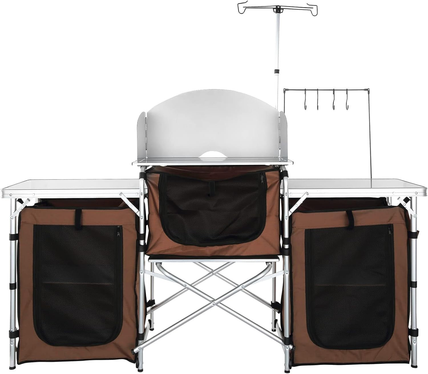 Folding Camping Kitchen Table Outdoor BBQ Cook Station Storage Bag