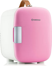 Portable 4L Mini Fridge Small Cooler for Office Bedroom Car Travel Pink