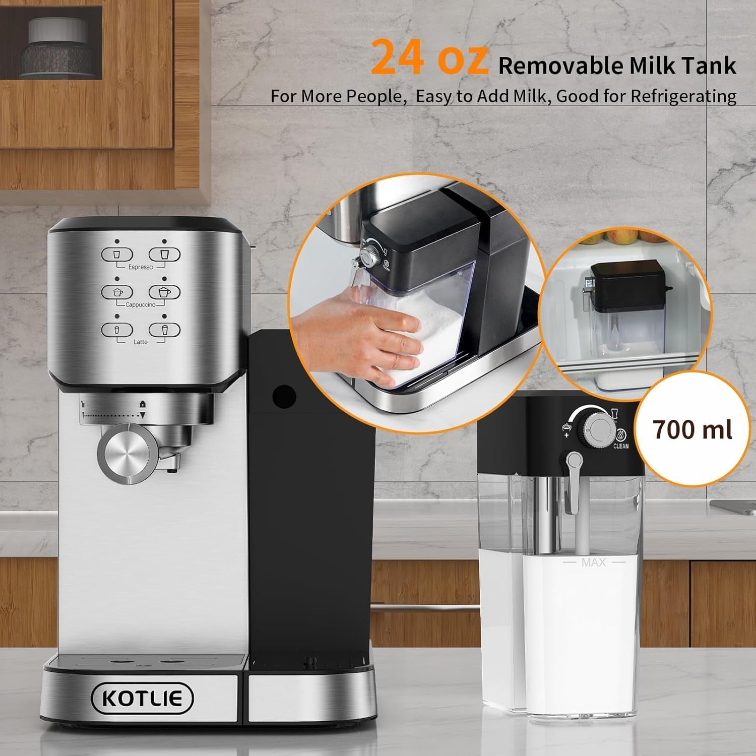 20Bar Espresso Coffee Machine | Automatic Milk Frother | One-Touch Latte Maker